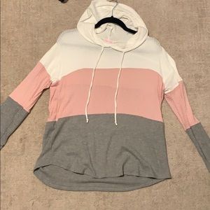 Pink Lily Hooded Long Sleeve